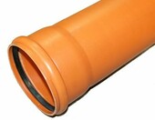 Ostendorf rura kanalizacyjna KG DN 160, długość 500 mm – PVC, pomarańczowa – zdjęcie 1