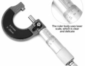 QWORK WD45232 – mikrometr zewnętrzny 0–25 mm, dokładność 0,01 mm – zdjęcie 4