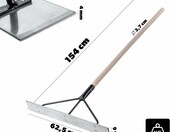KADAX K10445 – aluminiowa listwa zgarniająca do betonu i asfaltu z trzonkiem, 154 cm – zdjęcie 2