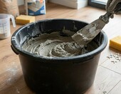 PEEWIT kastra budowlana okrągła 40 l – czarny pojemnik do zapraw, betonu i klejów – zdjęcie 5