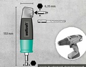 Wolfcraft 4688000 – głowica kątowa do wiertarki i wkrętarki, chwyt 1/4 cala – zdjęcie 3