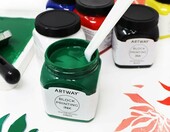 Artway Premium farba drukarska 250 ml – zielona, do linorytu i druku reliefowego – zdjęcie 3