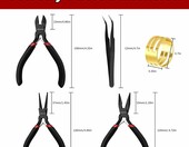 WISEUP zestaw 3 szczypiec jubilerskich – szczypce do biżuterii i naprawy – zdjęcie 2