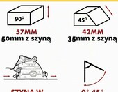 Victool zagłębiarka 2200 W z szyną 2 x 700 mm – pilarka zagłębiowa 165 mm – zdjęcie 5
