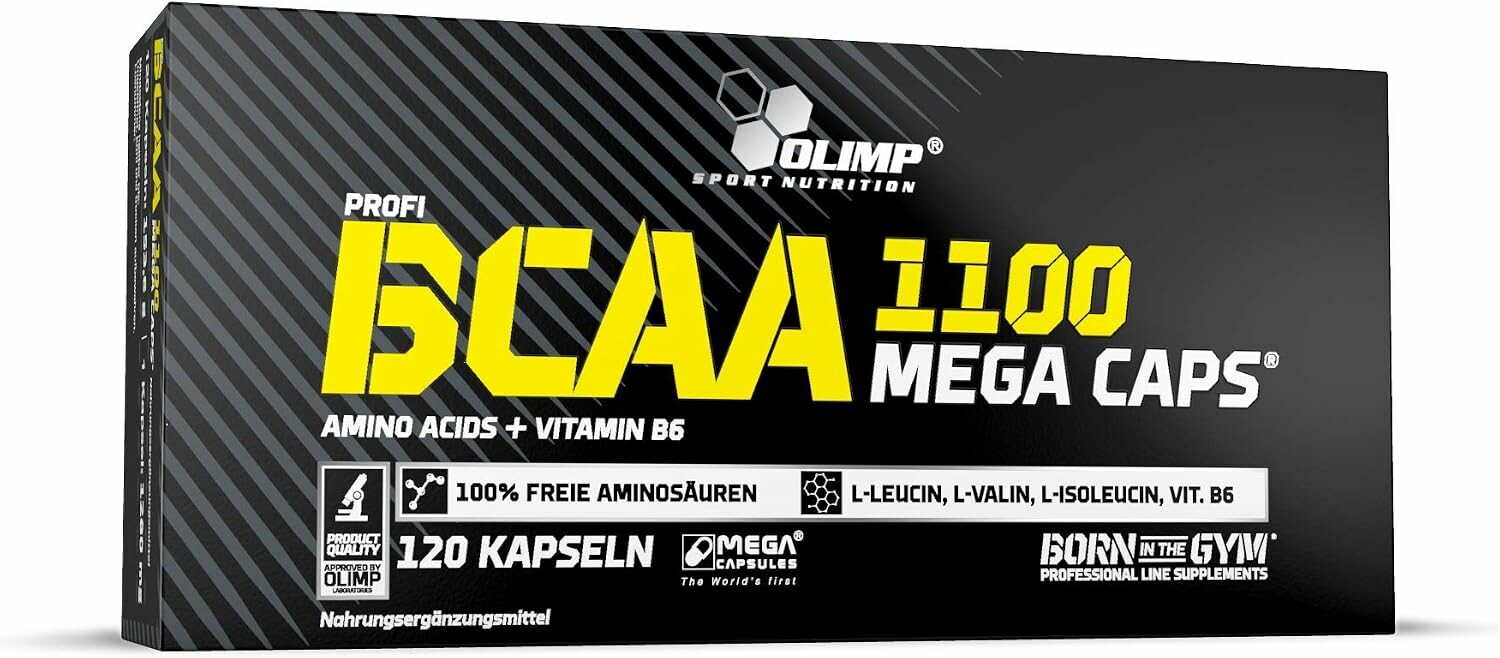 Olimp BCAA 1100 Mega Caps – aminokwasy rozgałęzione, 120 kapsułek