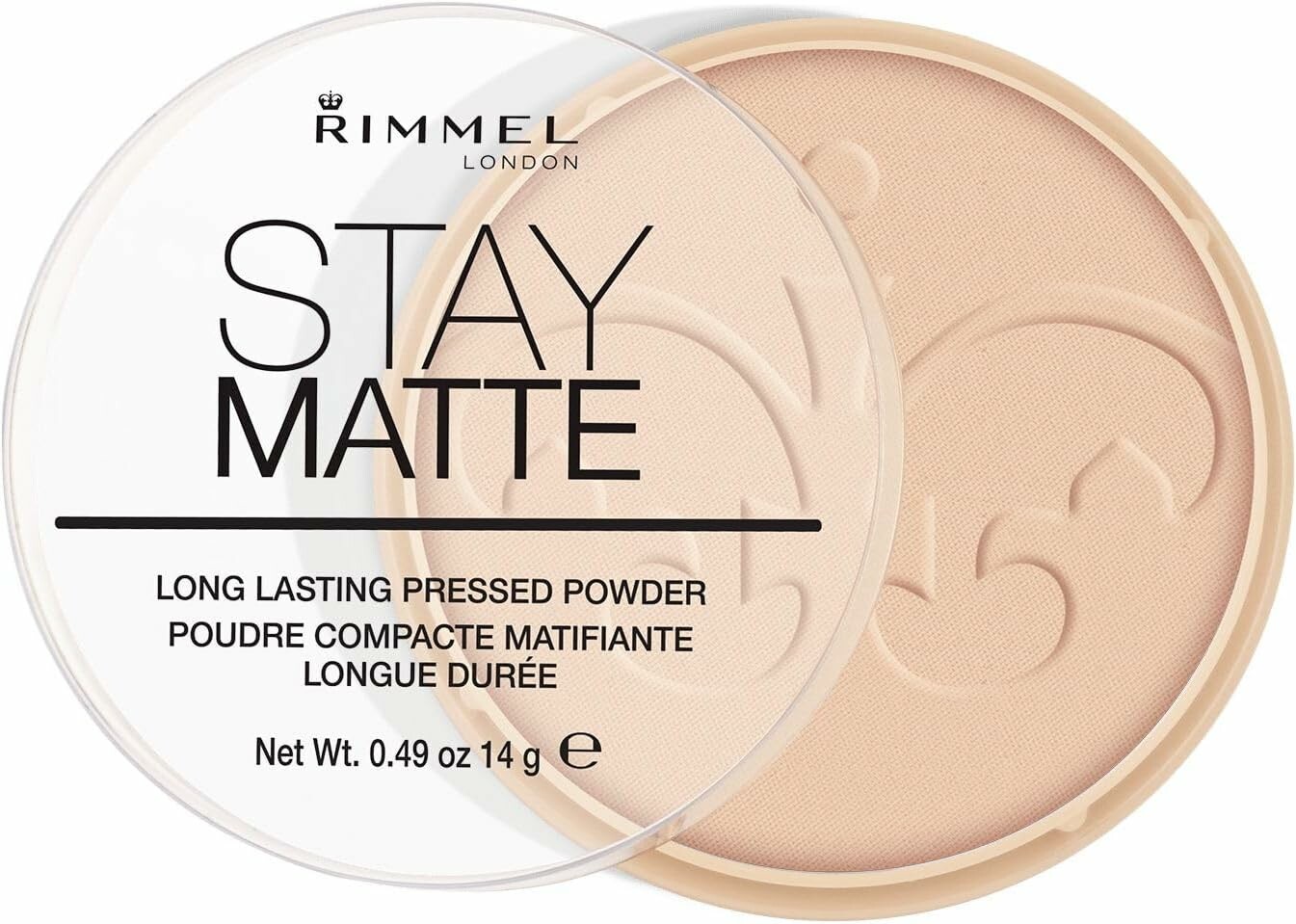 Rimmel Stay Matte 003 Peach Glow – prasowany puder matujący do twarzy, 14 g