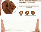 Abeillo siatki fryzjerskie na włosy do koka, 20 szt. + 40 spinek, brązowe – zdjęcie 3