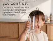 Vove zestaw startowy do mycia naczyń – szklana butelka z pompką i 3 saszetki proszku – zdjęcie 4