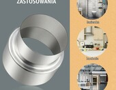 DNGH redukcja rury kominowej 100/80 mm – element systemu kominowego ze stali nierdzewnej – zdjęcie 3