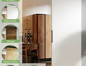 KIER FURNITURE Malibu – drzwi przesuwne wewnętrzne z prowadnicą, białe, 66x205 cm – zdjęcie 4