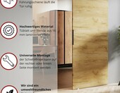 KIER FURNITURE Malibu – drzwi przesuwne wewnętrzne z prowadnicą, białe, 66x205 cm – zdjęcie 5