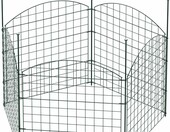 WilTec panele ogrodzeniowe 5 szt. 77 x 78 cm – zielone przęsła z drutu, łuk górny – zdjęcie 1