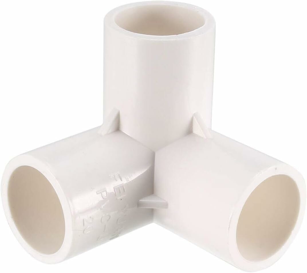 TOP-VIGOR kształtki PVC 20 mm – 10 szt., trójnik kątowy 3-drożny, białe