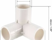 TOP-VIGOR kształtki PVC 20 mm – 10 szt., trójnik kątowy 3-drożny, białe – zdjęcie 2