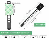 APOMOONS uchwyty do kabli – 50 szt., samoprzylepne, nylonowe, z opcją przykręcenia – zdjęcie 3