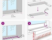 vidaXL parapet okienny 100 x 10 x 4,5 cm PVC – struktura marmuru – zdjęcie 5