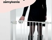 Safety 1st SecureTech – metalowa barierka zabezpieczająca na schody 73–80 cm, biała – zdjęcie 2