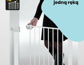Safety 1st SecureTech – metalowa barierka zabezpieczająca na schody 73–80 cm, biała – zdjęcie 4