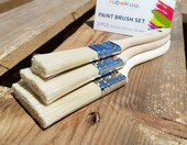 TubeRoo zestaw 3 pędzli malarskich płaskich 20, 35 i 50 mm – zdjęcie 2