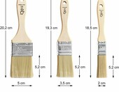 TubeRoo zestaw 3 pędzli malarskich płaskich 20, 35 i 50 mm – zdjęcie 5