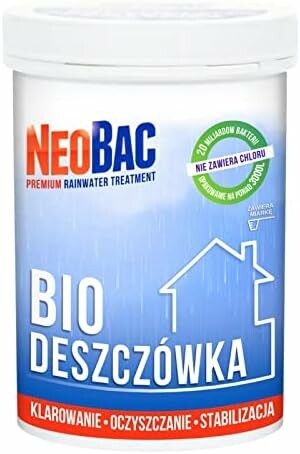 NeoBac Bio Deszczówka 500 g – preparat do oczyszczania wody deszczowej w zbiornikach