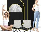 amocane przenośna sauna parowa – namiot 120 x 90 x 160 cm z 2 krzesłami – zdjęcie 1