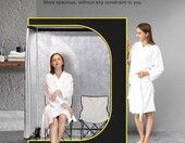 amocane przenośna sauna parowa – namiot 120 x 90 x 160 cm z 2 krzesłami – zdjęcie 2