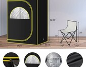 amocane przenośna sauna parowa – namiot 120 x 90 x 160 cm z 2 krzesłami – zdjęcie 3