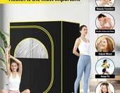 amocane przenośna sauna parowa – namiot 120 x 90 x 160 cm z 2 krzesłami – zdjęcie 4