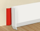 Storystore samoprzylepna listwa przypodłogowa 10 cm x 3 m – elastyczny winyl, biała – zdjęcie 1
