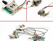 RUNCCI-YUN R120 wiązka elektroniki do gitary elektrycznej – 5-drożny przełącznik, 500 kΩ – zdjęcie 2