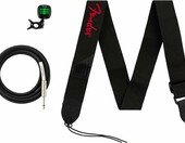 Fender 0992018006 – zestaw akcesoriów gitarowych: tuner, kabel, pasek – zdjęcie 1