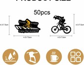 XRVRILE zestaw 50 naklejek na rower – wodoodporne naklejki winylowe – zdjęcie 2