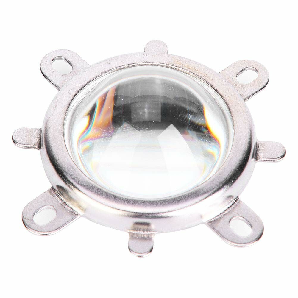 Hyuduo odbłyśnik soczewkowy LED 44 mm, kąt 60° – soczewka z kloszem i wspornikiem