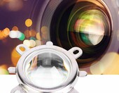 Hyuduo odbłyśnik soczewkowy LED 44 mm, kąt 60° – soczewka z kloszem i wspornikiem – zdjęcie 3