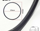KiraKira obręcz rowerowa 20 cali – dwuwarstwowa felga aluminiowa pod hamulec tarczowy – zdjęcie 4