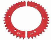 aqxreight zębatka dzielona 420, 42 zęby – aluminiowa, do mini gokartów – zdjęcie 1