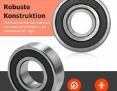 Ollanoos 6004-2RS – zestaw 4 łożysk kulkowych 20x42x12 mm do maszyn – zdjęcie 2