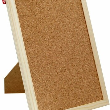 memobe Tablica korkowa 30 x 21 cm – z drewnianą ramą, pionowa lub pozioma