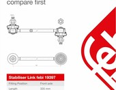 FEBI BILSTEIN 19397 – łącznik stabilizatora przedni lewy/prawy, 335 mm – zdjęcie 2