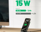 INIU WI-I211 – biurkowa bezprzewodowa stacja ładująca Qi 15 W, czarna – zdjęcie 2