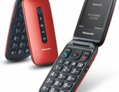 Panasonic KX-TU550 – telefon z klapką dla seniora, 4G, czerwony – zdjęcie 1