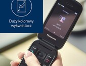 Panasonic KX-TU550 – telefon z klapką dla seniora, 4G, czerwony – zdjęcie 3