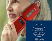 Panasonic KX-TU550 – telefon z klapką dla seniora, 4G, czerwony – zdjęcie 5