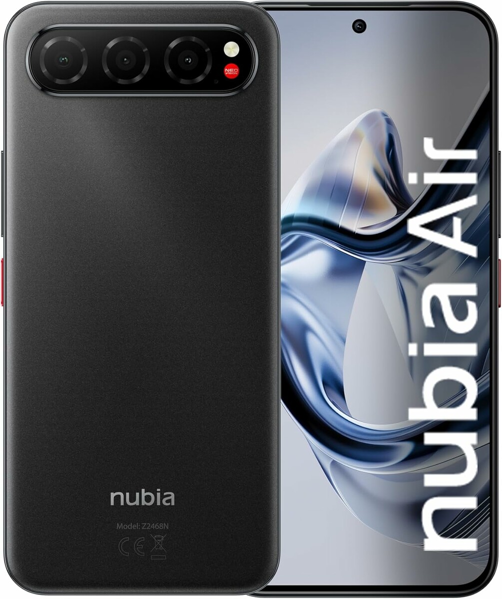 ZTE Nubia Air 8/256 GB 5G – ultracienki smartfon AMOLED 120 Hz, czarny
