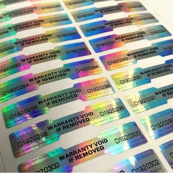 Holograficzne naklejki Plomby gwarancyjne (stan nowy)