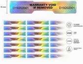 Plomby gwarancyjne VOID 50 x 10 mm z numeracją – holograficzne naklejki, 200 szt. – zdjęcie 5