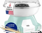 GOURMETmaxx 06532 – maszynka do waty cukrowej w stylu retro, 500 W, miętowa – zdjęcie 1