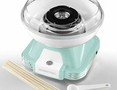 GOURMETmaxx 06532 – maszynka do waty cukrowej w stylu retro, 500 W, miętowa – zdjęcie 5