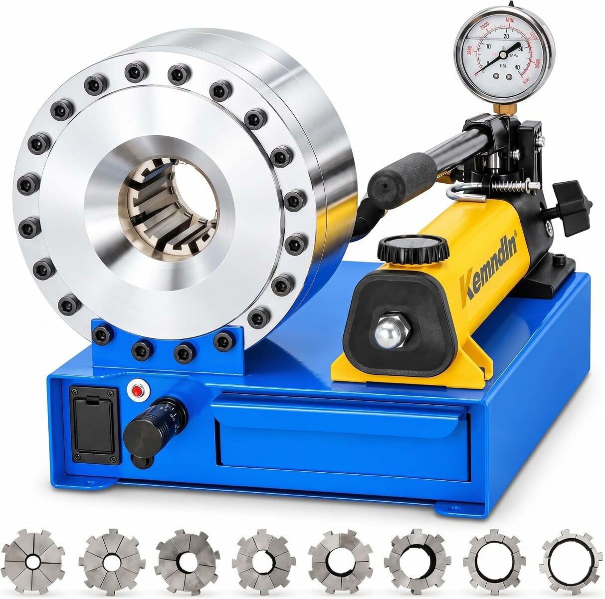 Kemndln FD-51S – hydrauliczna zakuwarka do węży 2000 kN z 8 matrycami 10-30 mm